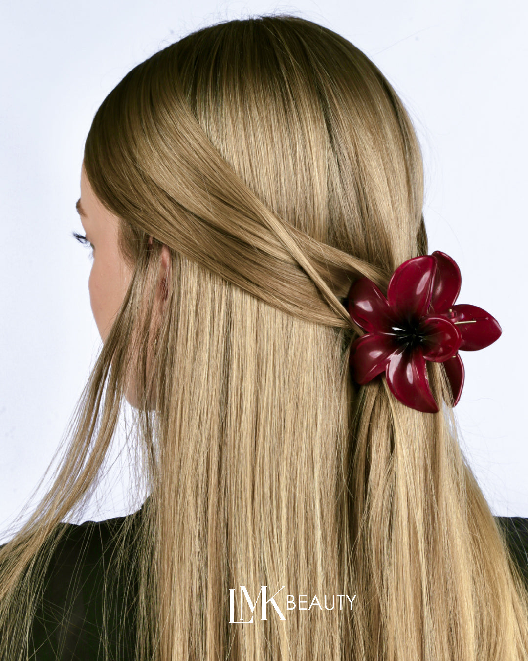 BURGUNDY BLOOM CLAW CLIP