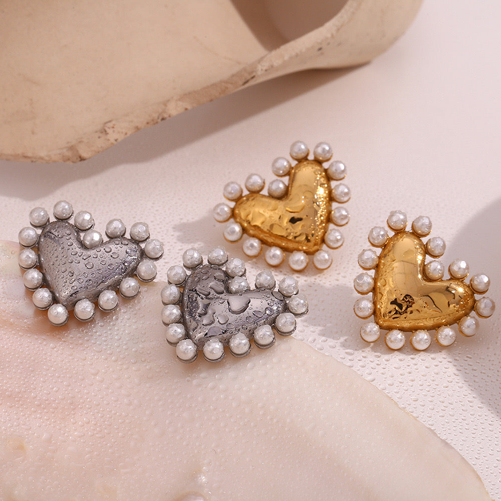 Gold Plated Surgical Steel Classic Heart Shape- PREMIUM