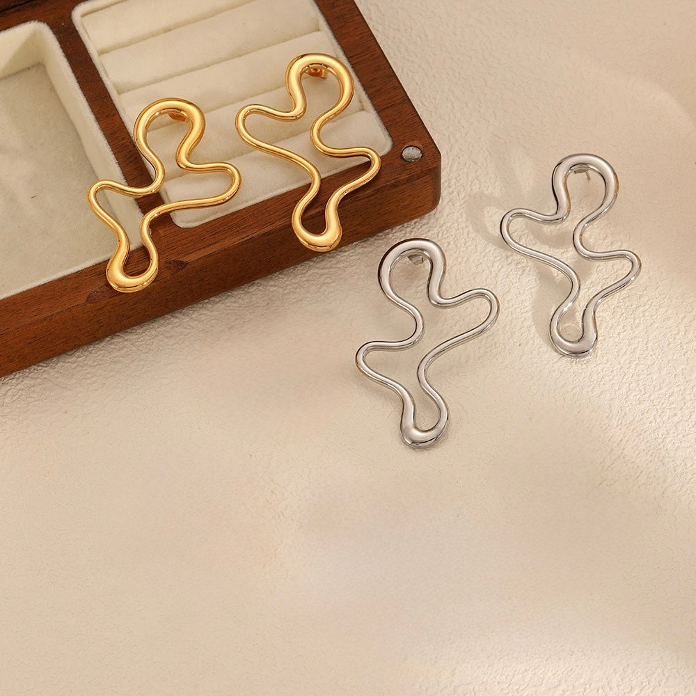 Flow Abstract Earrings- WATERPROOF