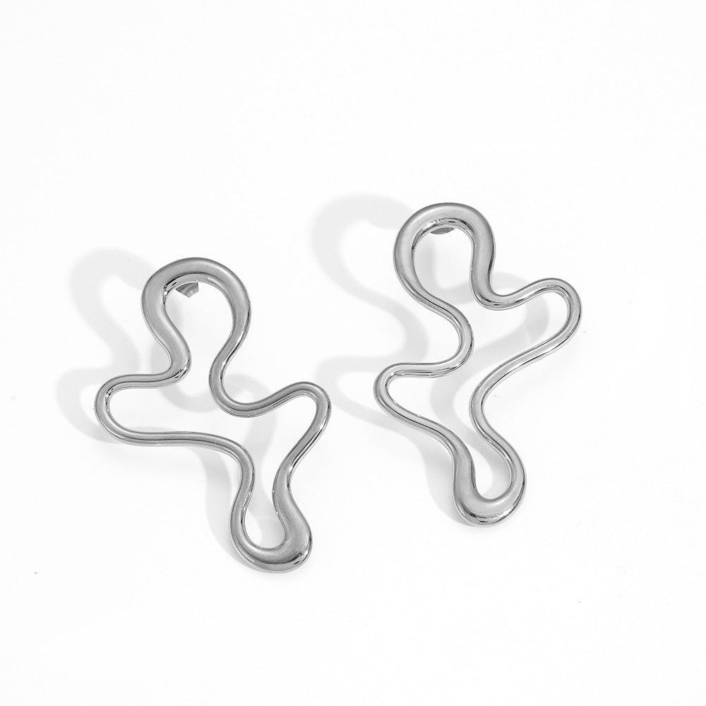 Flow Abstract Earrings- WATERPROOF