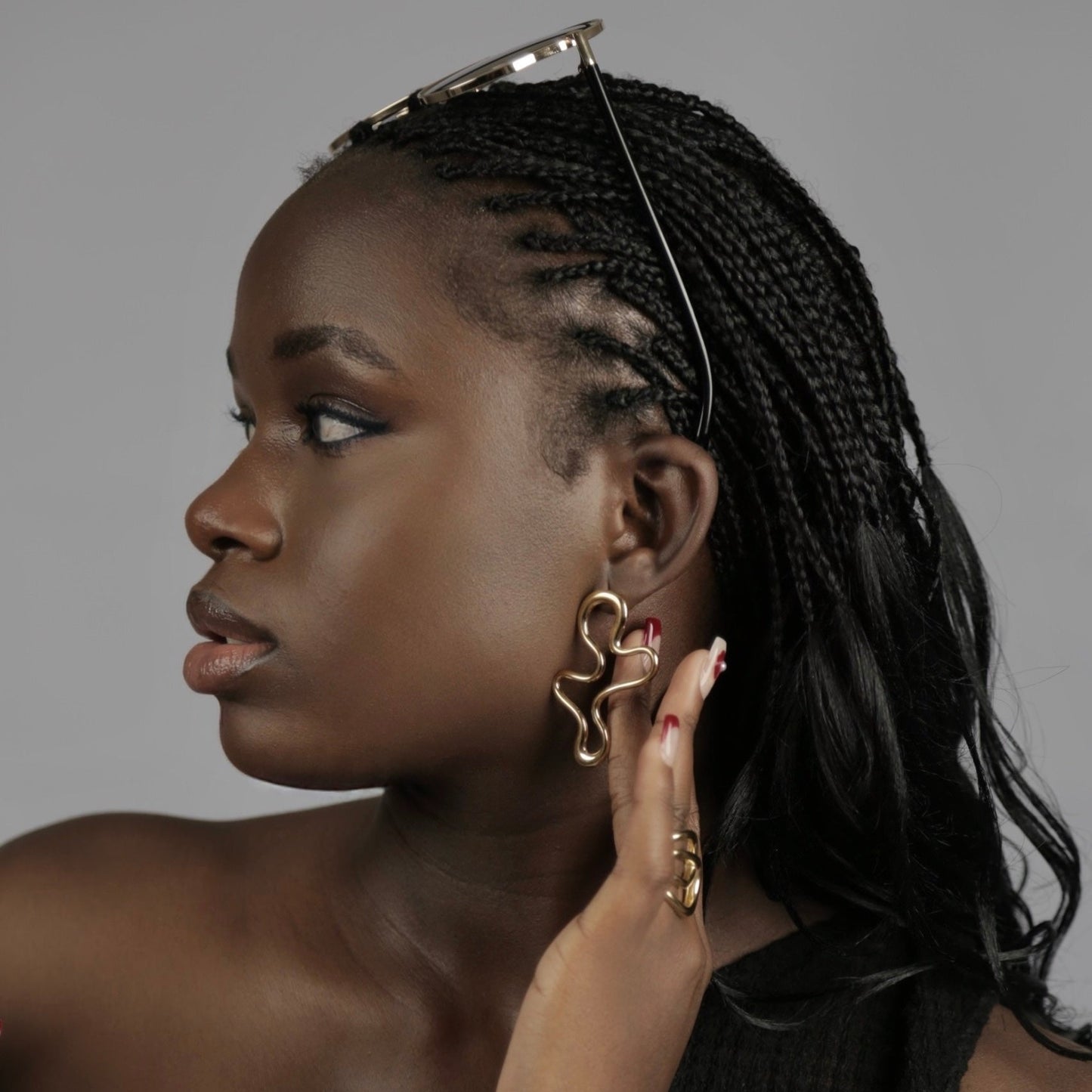 Flow Abstract Earrings- WATERPROOF