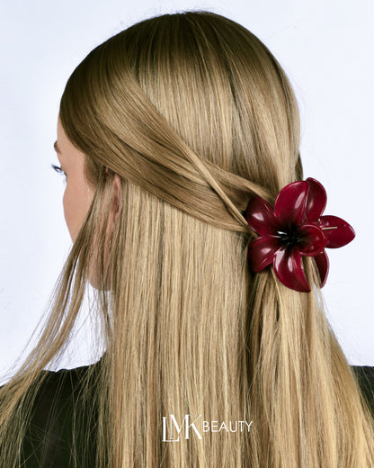 BURGUNDY BLOOM CLAW CLIP
