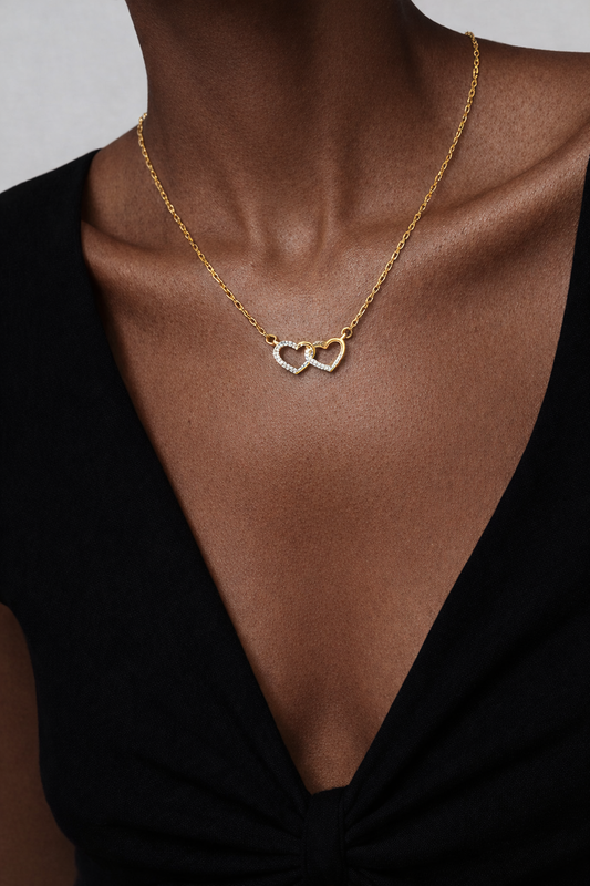 Double Heart Necklace - PREMIUM