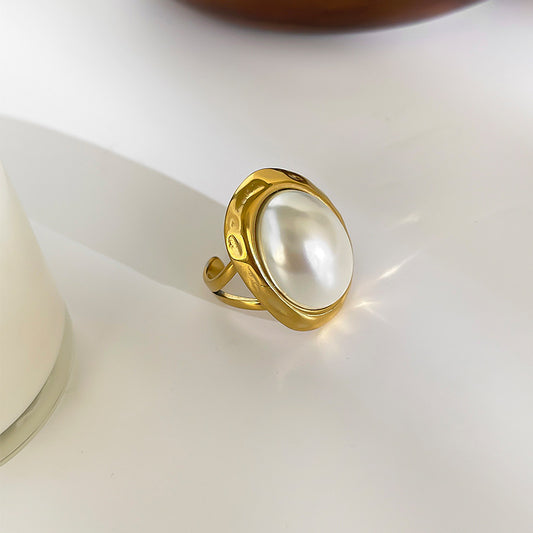 Gold Plated Surgical Steel Retro Ring- PREMIUM