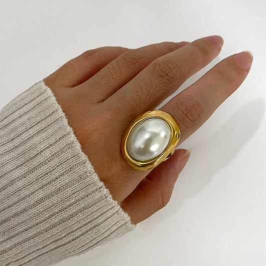 Gold Plated Surgical Steel Retro Ring- PREMIUM