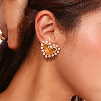 Gold Plated Surgical Steel Classic Heart Shape- PREMIUM