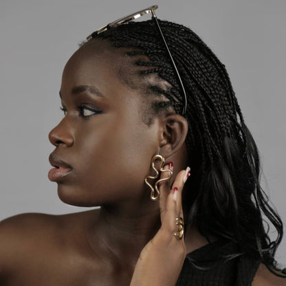 Flow Abstract Earrings- WATERPROOF